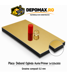 Placa BOND Oglinda Aurie/Primer 3mm, 1220x3050mm, aluminiu 0.2mm